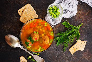 Image showing Soup in bowl