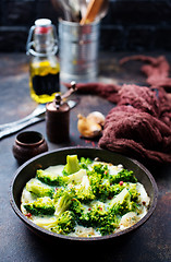 Image showing broccoli with eggs