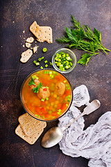 Image showing Soup in bowl