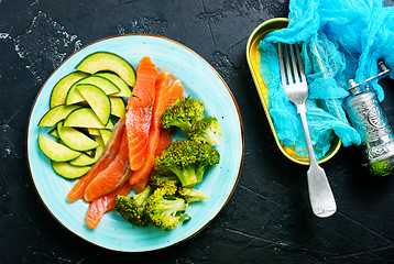 Image showing salmon with vegetables