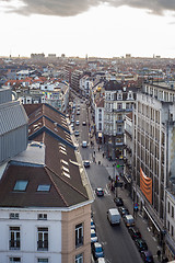 Image showing Aerial view of old worker\'s district Marolles in Brussels