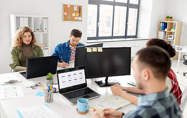 Image showing creative team working on user interface at office