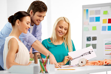 Image showing team of fashion designers working at office