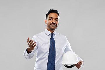 Image showing indian architect or businessman with helmet