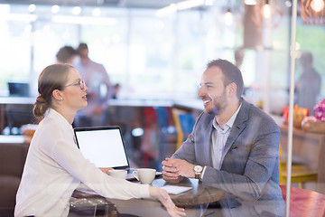 Image showing startup Business team Working With laptop in creative office