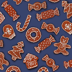 Image showing christmas gingerbread cookies