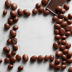 Image showing frame chocolate balls