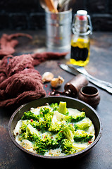 Image showing broccoli with eggs