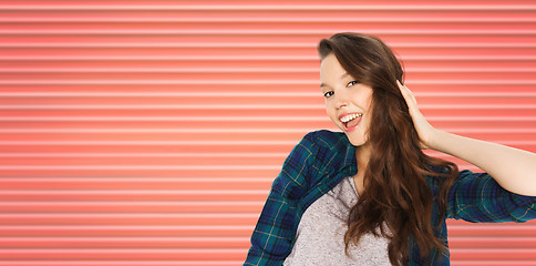 Image showing happy smiling pretty teenage girl