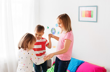 Image showing happy children playing at home