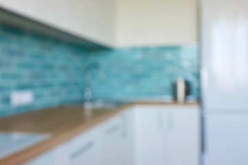 Image showing Abstract blur of home kitchen