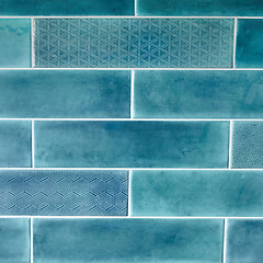 Image showing Rectangular Tile, blue background texture,