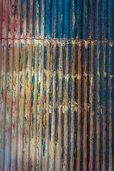 Image showing Corrugated iron aged patina