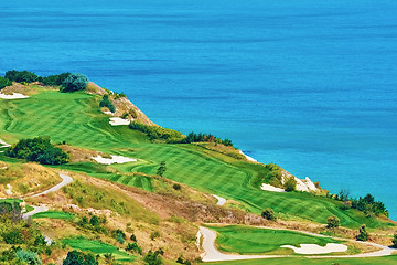 Image showing Golf Course on the Sea Shore