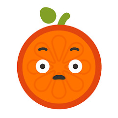 Image showing Emoji - shock orange smile. Isolated vector.