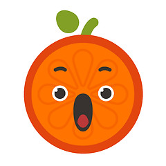 Image showing Emoji - scream orange smile. Isolated vector.