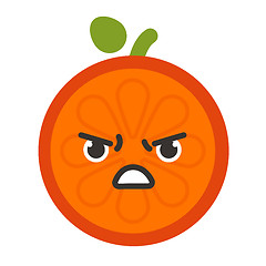 Image showing Emoji - furious orange. Isolated vector.