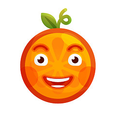 Image showing Emoji - laughing orange smile. Isolated vector.