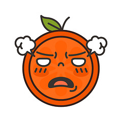 Image showing Emoji - furious orange. Isolated vector.