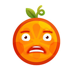 Image showing Emoji - shock orange smile. Isolated vector.