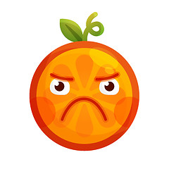 Image showing Emoji - angry orange. Isolated vector.