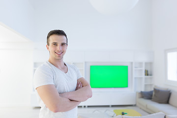 Image showing Portrait of a young man at home