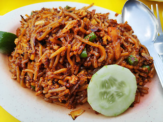 Image showing Fried noodle, also know as Mee Goreng Mamak