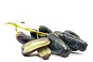 Image showing Sweet black sapphire grapes 