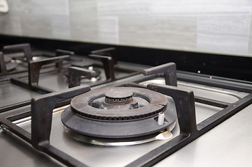 Image showing Gas stove on countertop