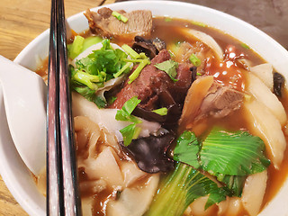 Image showing Beef noodle in Chinese style