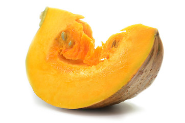 Image showing Slice pumpkin with seeds  