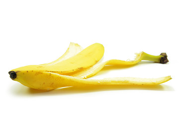 Image showing Yellow banana peel isolated 