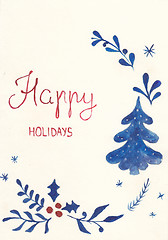 Image showing happy holidays postcard