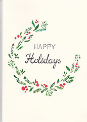 Image showing happy holidays postcard