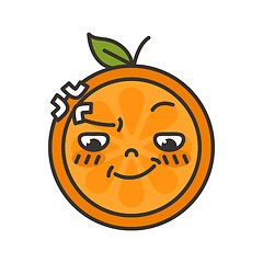 Image showing Emoji - angry orange. Isolated vector.