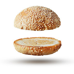 Image showing Burger bun empty isolated