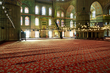 Image showing Interior view from the Blue Mosque,