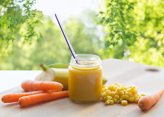 Image showing puree or baby food with fruits and vegetables