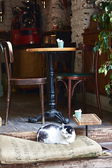 Image showing Turkish street cafe in Istanbul.