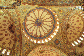 Image showing Interior view from the Blue Mosque,