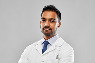 Image showing indian doctor or scientist in white coat