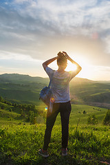 Image showing Woman in Altai mountain