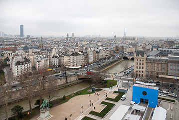 Image showing aerial view of Paris