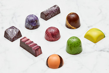 Image showing Set of various hand-made candies