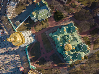 Image showing Kiev, Ukraine - April 7, 2018: View from the top of the Cathedral of St. Sophia