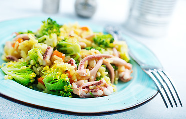 Image showing octopus with vegetables