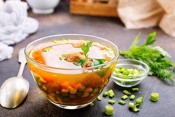 Image showing Soup in bowl