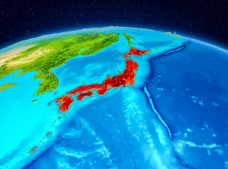 Image showing Japan from orbit