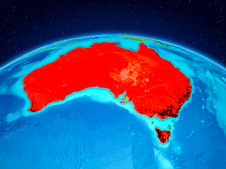 Image showing Australia from orbit