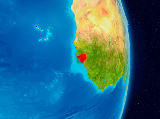 Image showing Guinea-Bissau from space